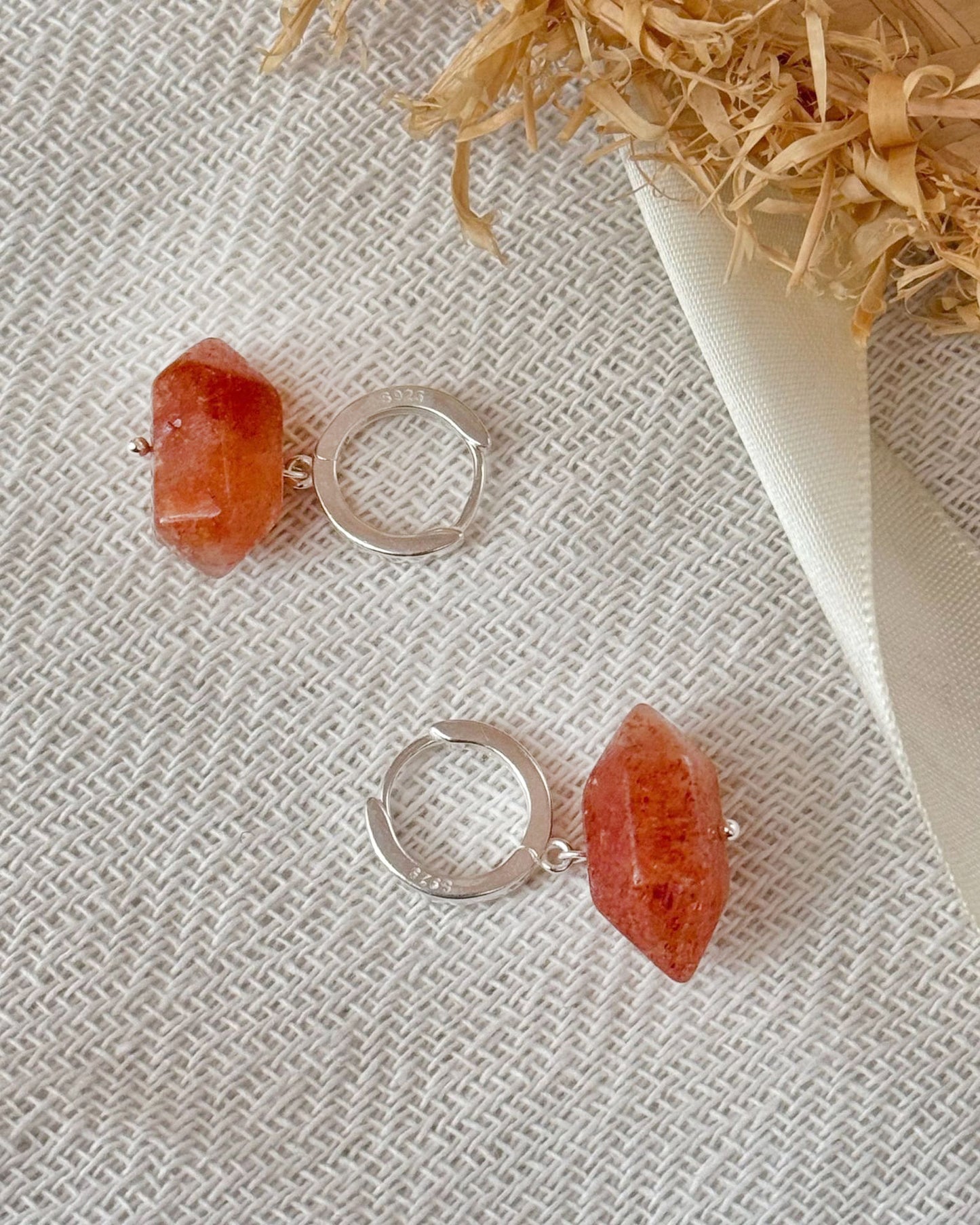 Golden Glow Sunstone Drop Earrings