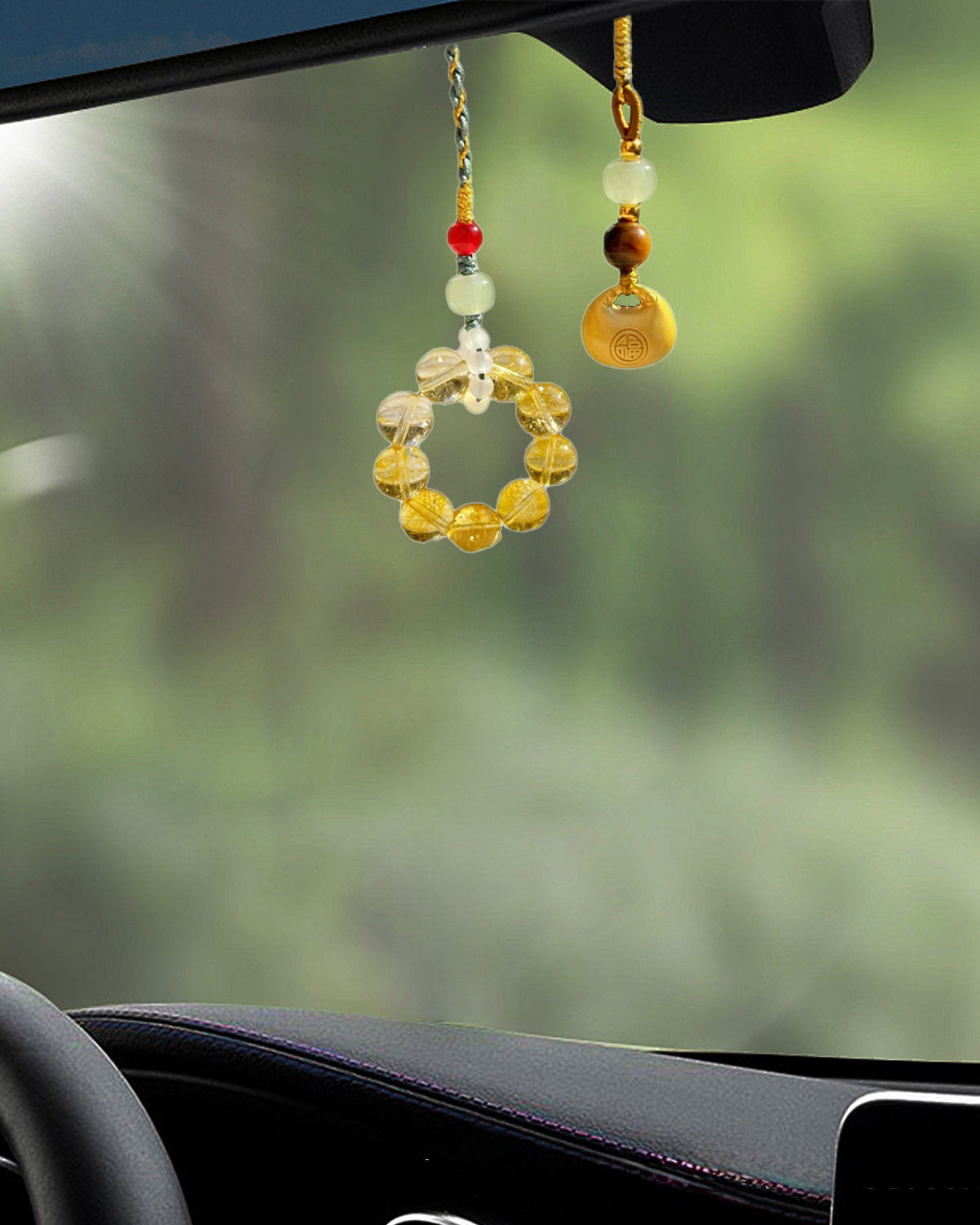 Golden Fortune Citrine Car Charm