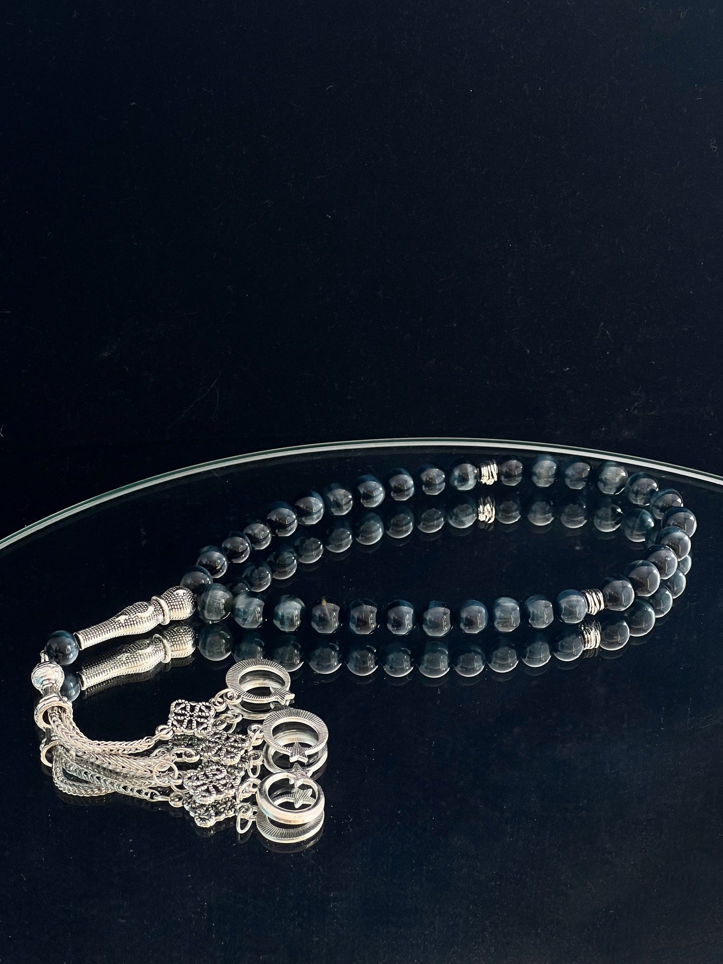 Blue Tiger's Eye Rosary - Clarity & Protection